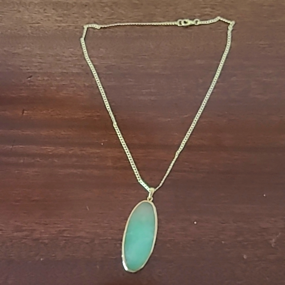 Jade charm necklace